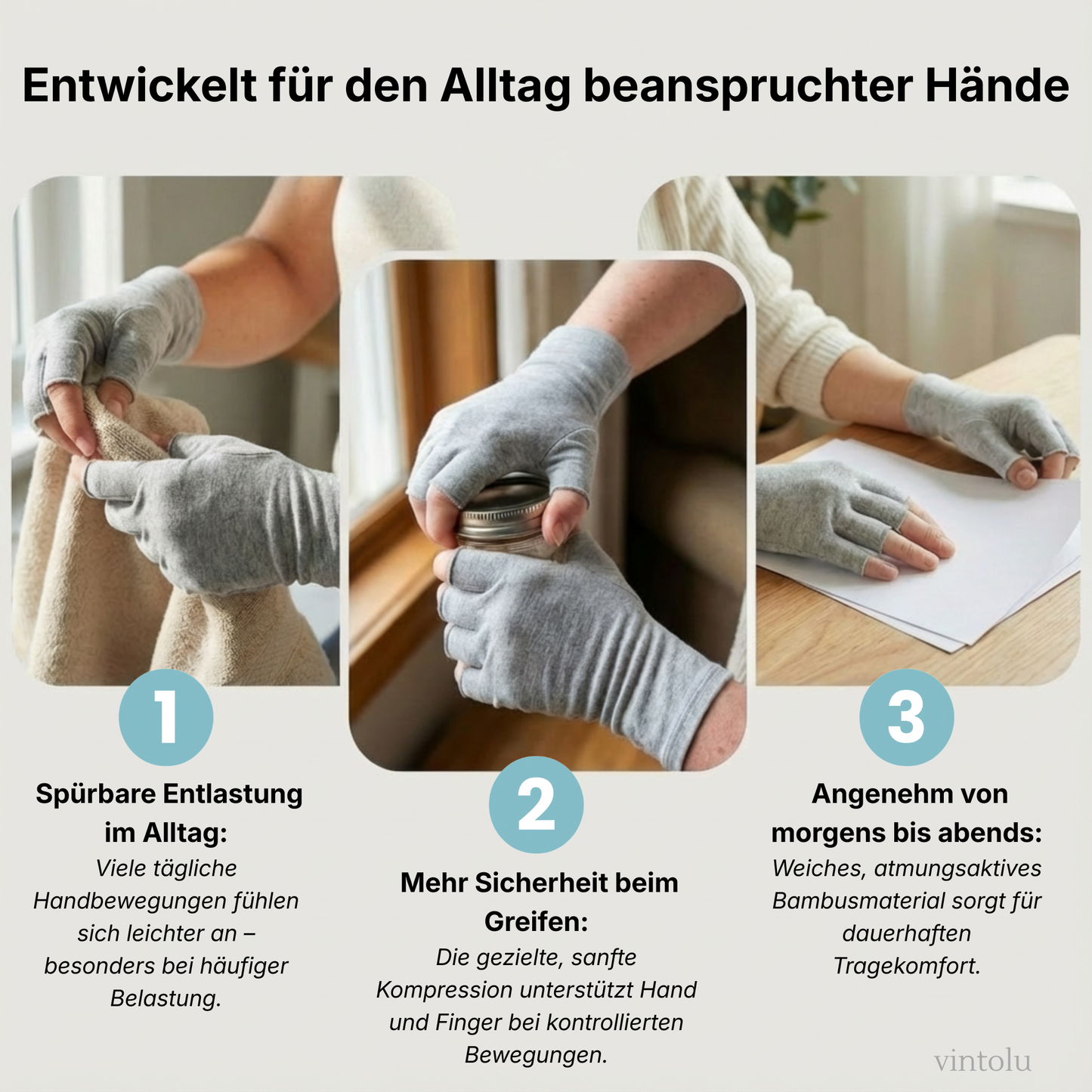 Bambus-Gelenkaktiv-Handschuhe